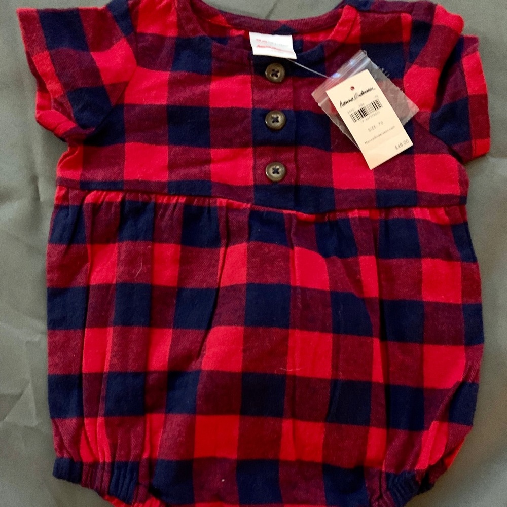NWT Hanna Andersson Check Bodysuit